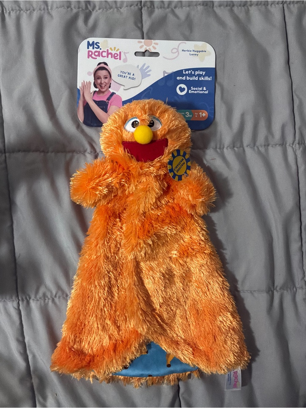 Ms. Rachel Orange Herbie Huggable Lovey Ages 3mo+